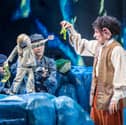 John Leader as The BFG with 'Sophie', brought to life by Aki-Nakagawa and Ailsa Dalling.