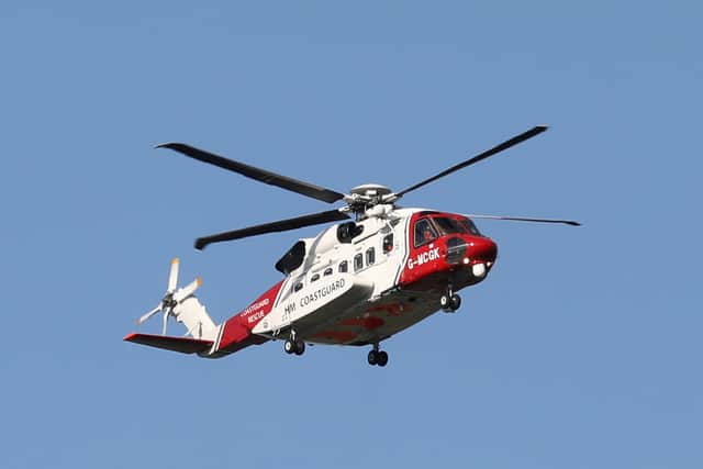 The coastguard helicopter has been hovering over the Solent