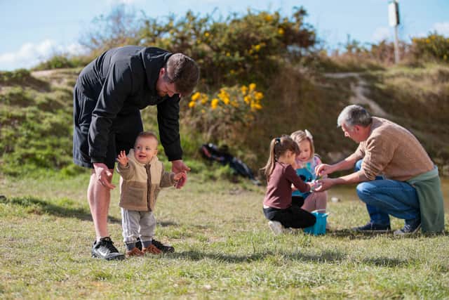 Courtney Jones kick started her 2026 by launching the Portsdown Hill Treasure Hunt which is a free, family friendly activity that takes place every weekend.

Pictured: Families taking part in the hunt. 

Picture: Chris Moorhouse (140326-02)