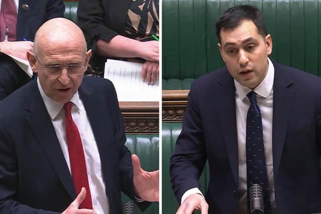 Defence secretary John Healey and Conservative MP David Reed.
