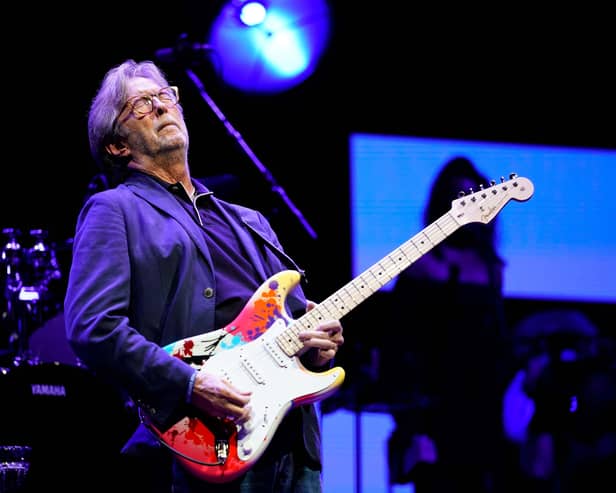 Rock legend Eric Clapton at the Royal Albert Hall