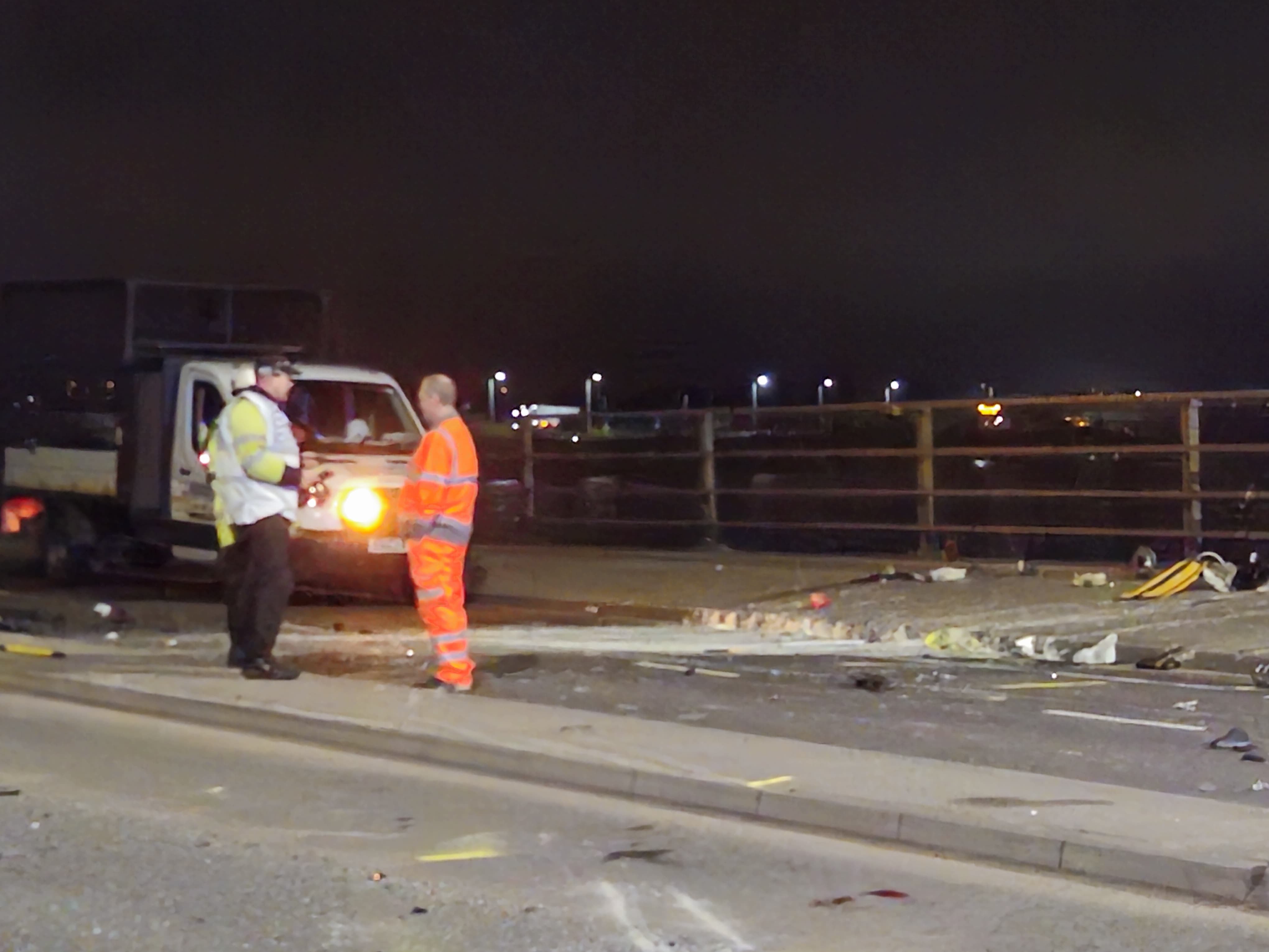WATCH: Eastern Road crash leaves debris scattered across scene