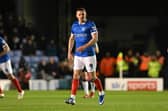 Struggling Pompey striker Colby Bishop was dropped by John Mousinho against Derby in favour of a 'reset'. Picture: Graham Hunt/ProSportsImages