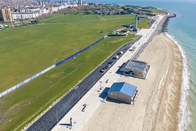 The new-look promenade in front of Southsea Common is almost complete