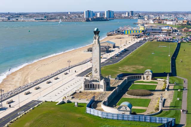 The road in front of the Naval War Memorial is complete and the parking bays have been painted