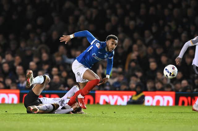 January signing Jacob Brown has one goal and one assist in his eight appearances for Pompey so far. Picture: Graham Hunt/ProSportsImages
