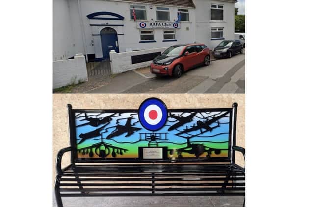 RAFA Club Gosport and Solent Branch and the Remembrance Mural below