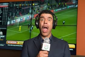 Chris Kamara shot for Flaming Grill on March 18, 2016 in London, England. Photo by: Nicky J Sims/Getty Images