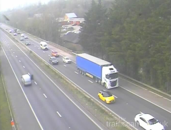 Car smashes into central barrier in A3(M) crash - police update
