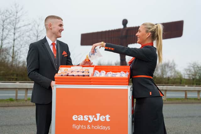 Holidaymakers who flew from Newcastle International Airport with the airline on Monday were treated to the bake and destination inspired dipping sauces for free.