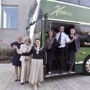 Fareham Live has partnered with Xelabus, who will be providing heavily discounted travel for school children to access the arts. 
Pictured is: (l-r) Sally Clark, coach hire manager at Xelabus, cllr. Connie Hockley, the Mayor of Fareham cllr. Louise Clubley, Sheena Hulme, theatre director at Fareham Live, Elliott Ray, operations supervisor and Rob Palmer, compliance manager at Xelabus. 
Picture: Sarah Standing (230326-7564)