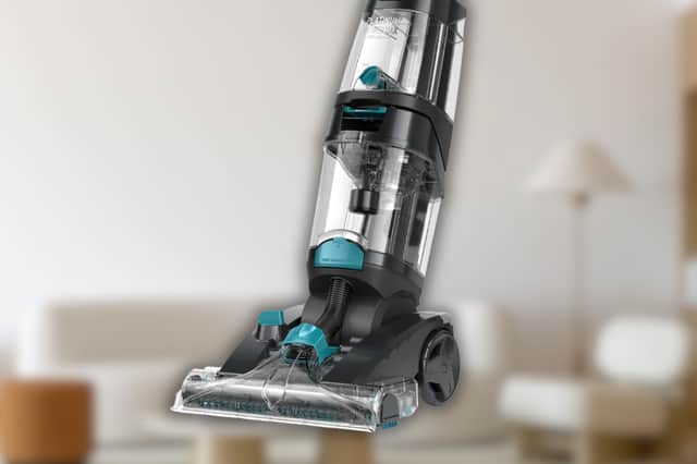 The Vax Platinum Power Max features SpinScrub brushes and large water tanks for deep, efficient carpet cleaning
