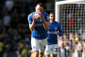 Pompey's Colby Bishop at Norwich City last season. Pic: Getty