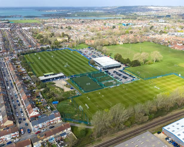 Pompey's training ground by drone: Credit MJ PHOTOGRAPHY @MarcinJ_Photos