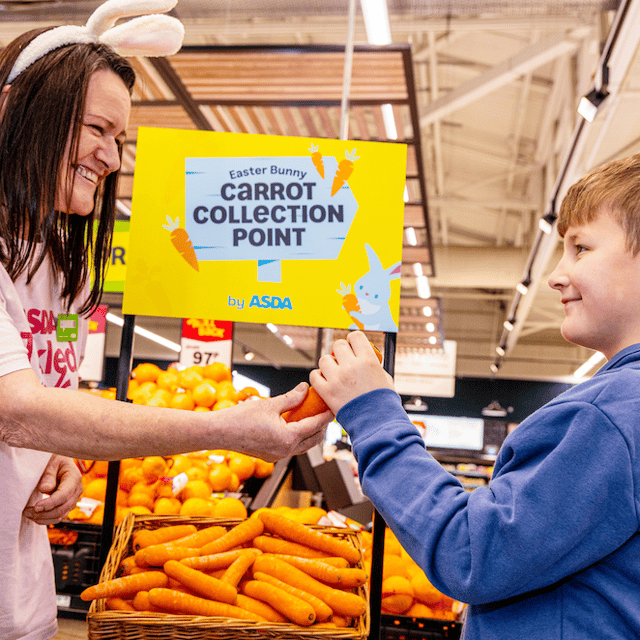 Asda will be handing out free carrots to be left for the Easter Bunny on Friday, April 3.