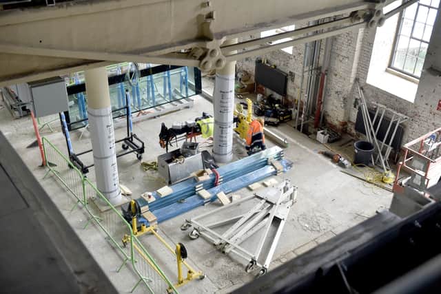 Work at the new Royal Marines Museum at Portsmouth Historic Dockyard.