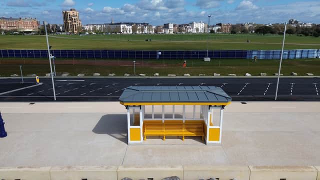 Iconic yellow shelters have been put in place