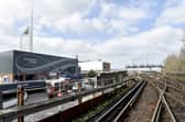 Further down the track, wheel timbers are also being replaced at St George's near Portsmouth Harbour Station.