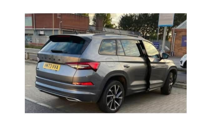 The stolen grey Skoda Kodiaq