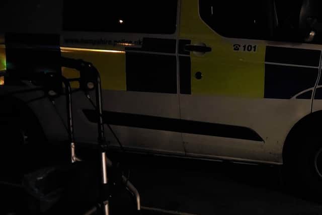 Police brought an elderly man to safety after being seen walking on his own in the early hours.