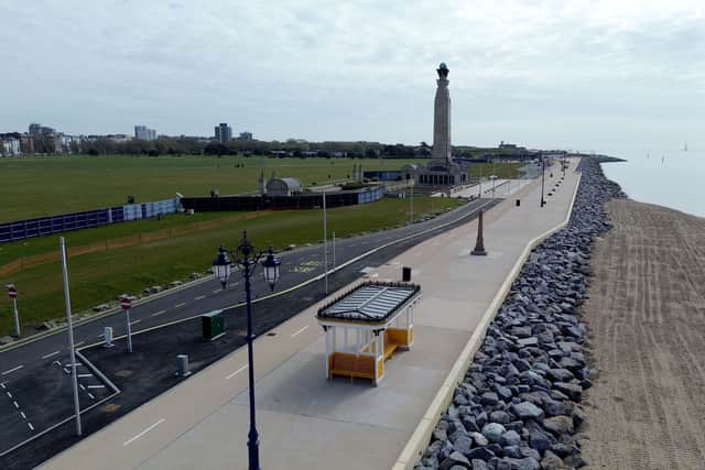 The new-look promenade in front of Southsea Common