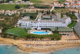 The Corallia Beach has stunning views over one of Coral Bay's finest sandy beaches