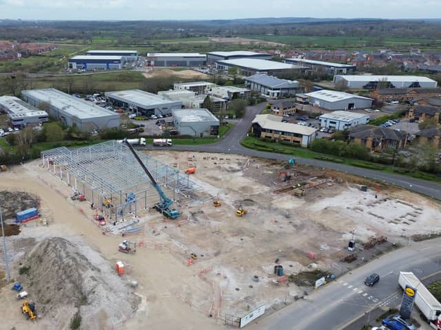 Progress has been made at the site where a new Aldi, KFC and Costa are being built.