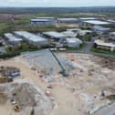 Progress has been made at the site where a new Aldi, KFC and Costa are being built.