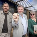 Pictured: CP Robinson from Portsmouth Pride Trust, with Domonic Jones CEO of the Mary Rose with Jane Lamer of Portsmouth City Council 
Picture: Habibur Rahman