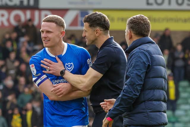 Colby Bishop scored four goals in 43 appearances for Pompey last season. Picture: Jez Tighe