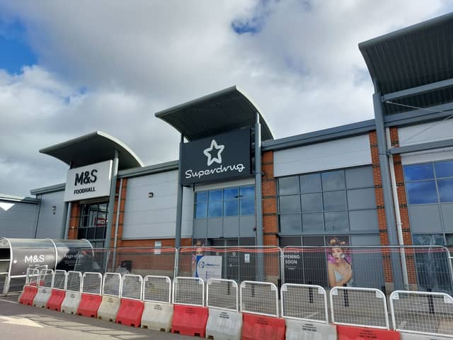 Signs have appeared for the new Superdrug in Waterlooville.