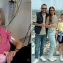 Ellie Turner from Portsmouth and right, with her family.  She was diagnosed with breast cancer twice in just four years after it was initially missed on her mammogram.
