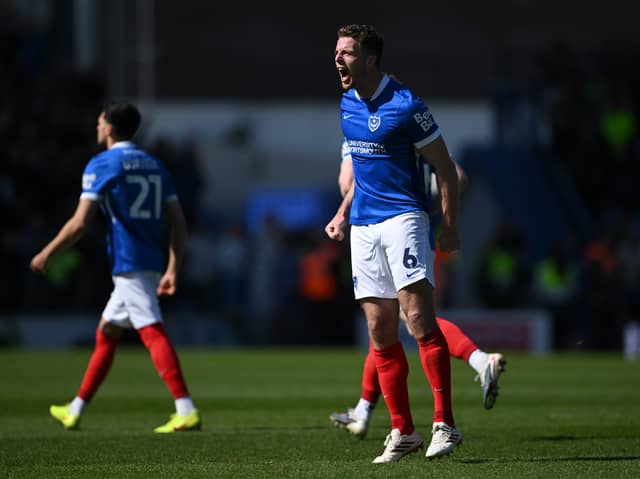 Conor Shaughnessy celebrates Andre Dozzell's equaliser in the 2-2 draw with Oxford United. Picture: Mike Hewitt/Getty Images