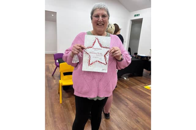 Alison after being named the North End Slimming World group’s Icon for 2025