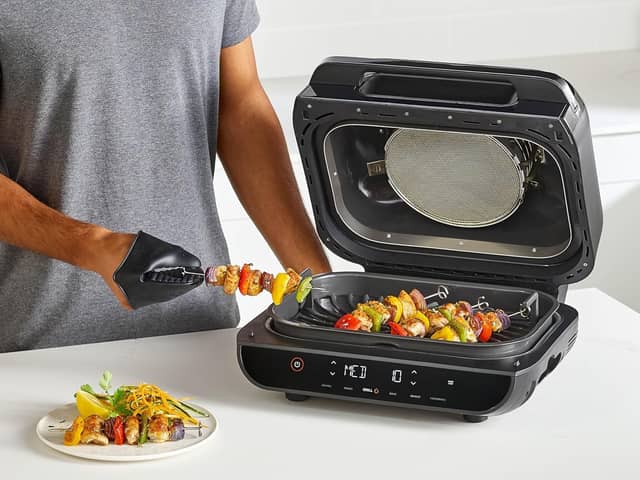 The Foodi Max Health Grill acts as an indoor barbecue - or an air fryer 