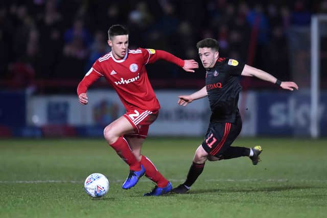 Callum Johnson spent three seasons at Accrington, making 118 appearances. Picture: Nathan Stirk/Getty Images