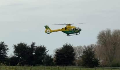 Air ambulance at the scene