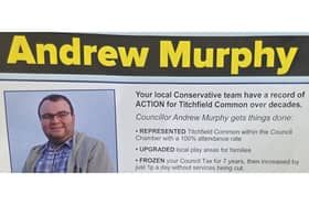 A Conservative election leaflet which makes claims that are a decade old - and have drawn ire from the Liberal Democrats in Fareham