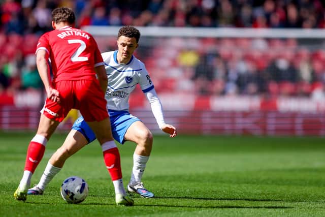 Jordan Williams attempts to shut out Middlesbrough’s Callum Brittain. Picture: Simon Davies/ProSportsImages