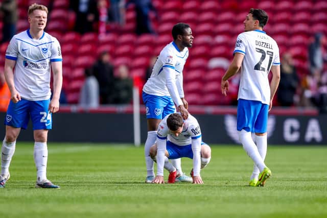 Pompey remain one point above the relegation zone.