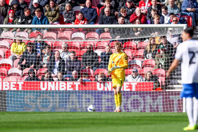 Gaffer For A Day Paul Mellon chose Nicolas Schmid as his man of the match against Middlesbrough. Picture: Simon Davies/ProSportsImages