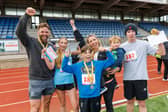 The military children’s charity Little Troopers organised a fun run day at HMS Temaraire to celebrate the month of the military child. Pictured: The Trerise family