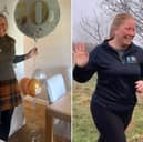 Vicki celebrating her birthday, and out running 