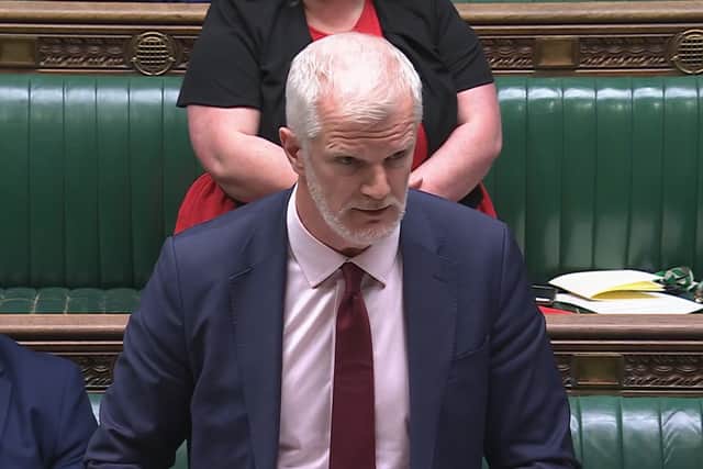 Armed forces minister Al Carns speaking to parliament.