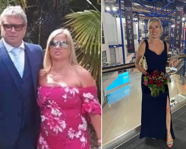 Sam Jones before and after her weight loss 