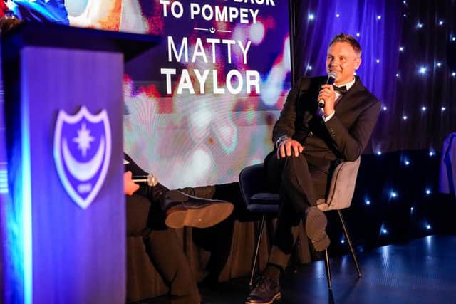Pompey Hall of Famer Matt Taylor was back at Fratton Park on Wednesday evening. Picture: Jason Brown