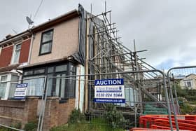 A three bedroom home and a plot of land are up for auction after being damaged when a home collapsed suddenly in Langford Road. 

Picture: Sarah Standing 