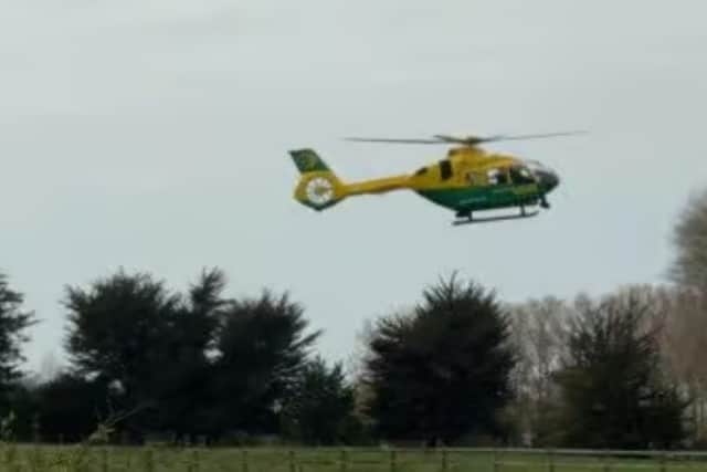 Air ambulance attends Langstone Bridge crash