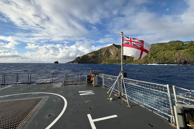 HMS Tamar divers detonated more than 3.5 tonnes of explosives on Pitcairn Island.