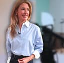Cat Deeley's This Morning blue shirt is from M&S and it's a spring wardrobe staple.